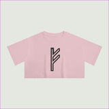 Pink Fehu Sun Womens Crop Top T-shirt - women's crop top at TFC&H Co.