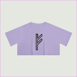 Lavender Fehu Sun Womens Crop Top T-shirt - women's crop top at TFC&H Co.