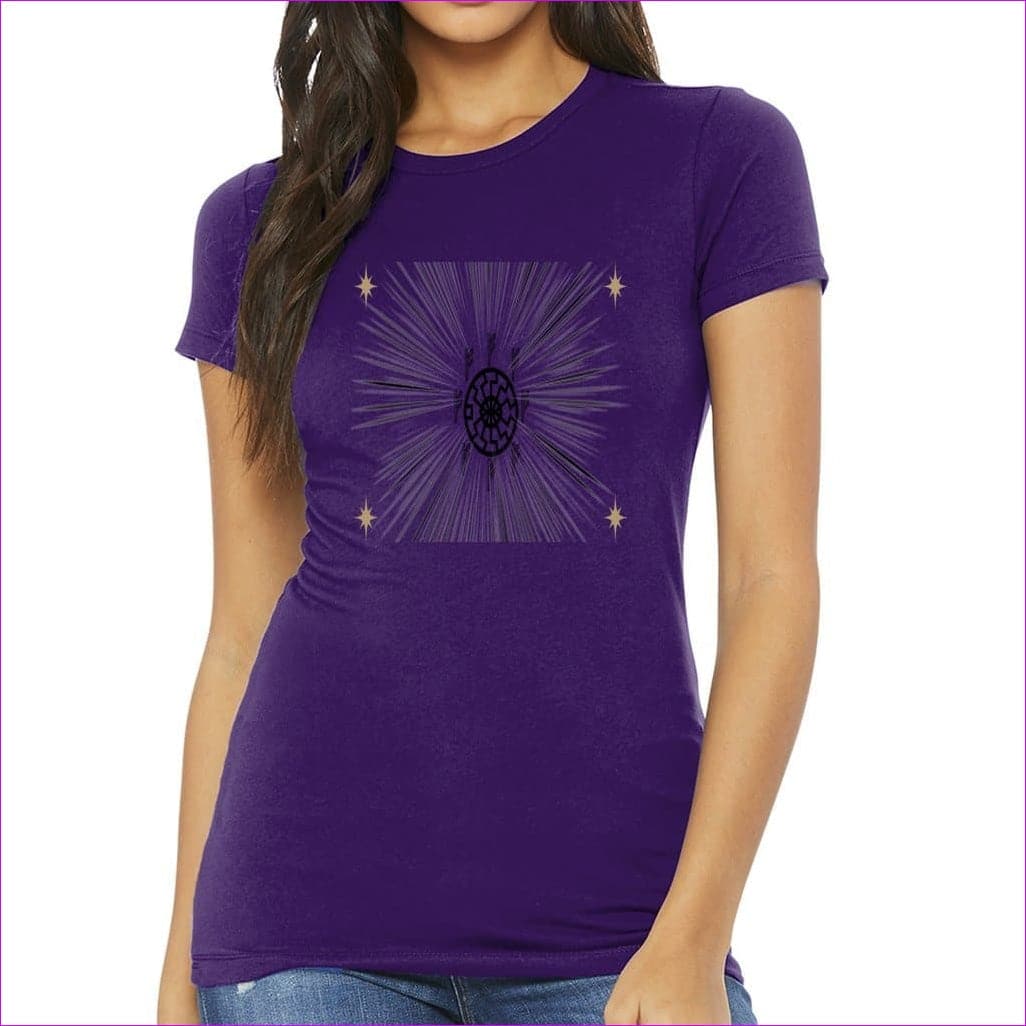 S Team Purple - Fehu Sun Womens Slim Fit Tee - Womens T-Shirts at TFC&H Co.