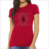 S Red - Fehu Sun Womens Slim Fit Tee - Womens T-Shirts at TFC&H Co.