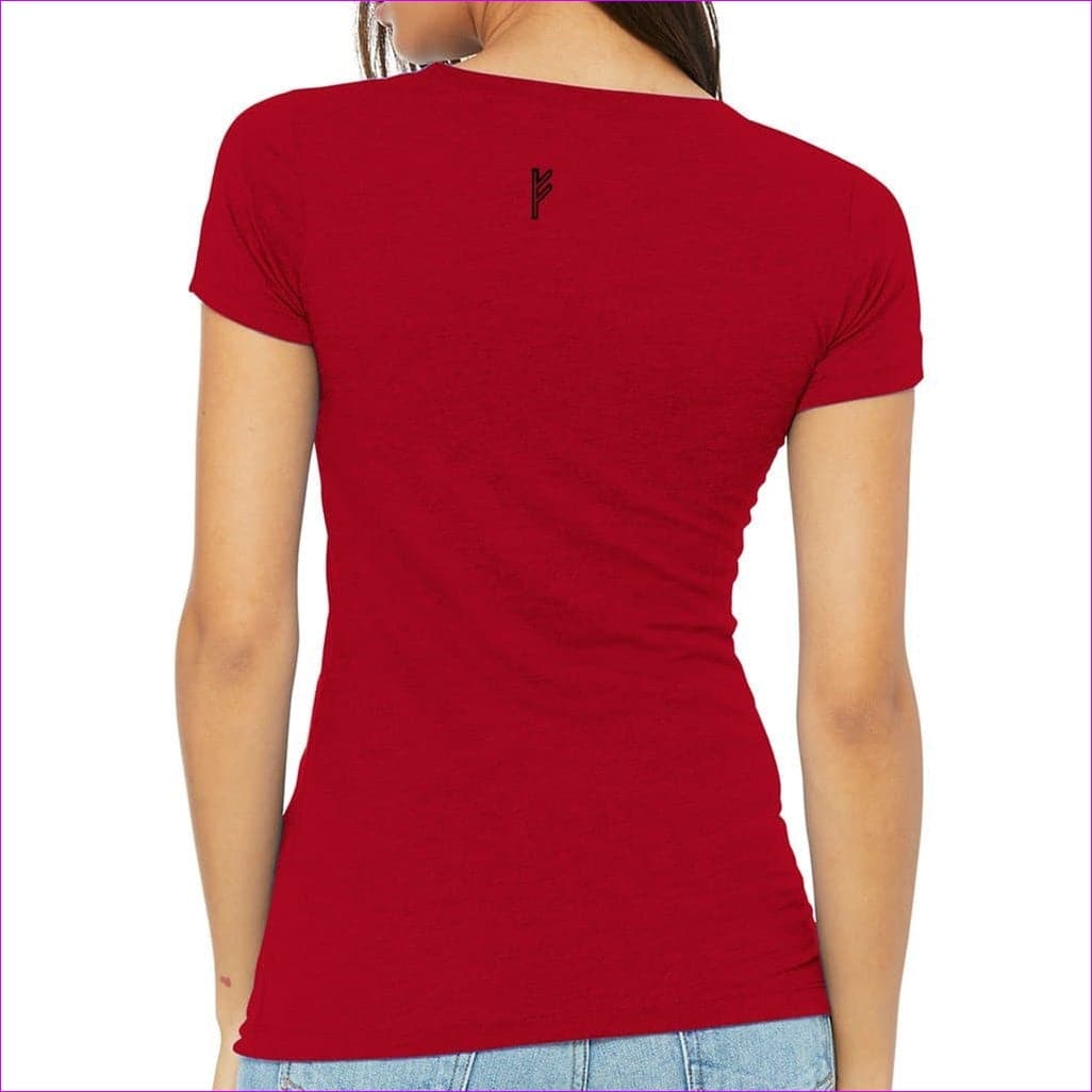 Red - Fehu Sun Womens Slim Fit Tee - Womens T-Shirts at TFC&H Co.