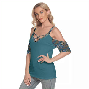 - Flame Womens Off-Shoulder Criss Cross Top - womens top at TFC&H Co.