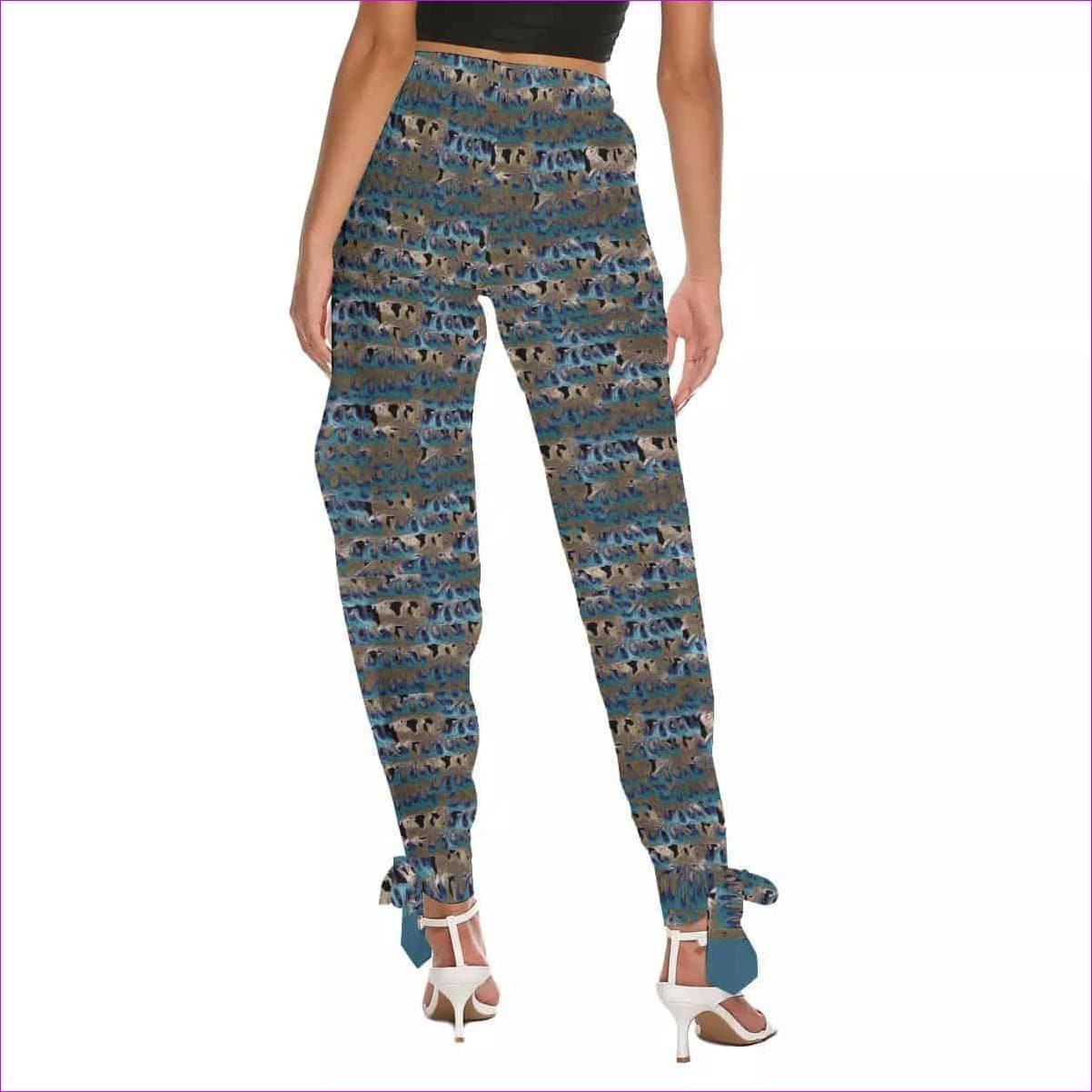 Flame Womens Side Cut-Out Bottom Strap Pants - women's pants at TFC&H Co.