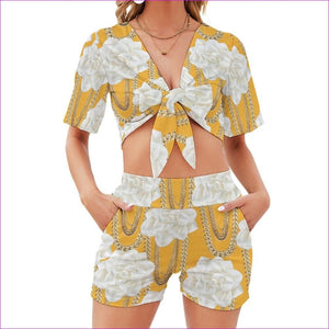 - Floral Chain Beach Sports Two Piece Set - womens short set at TFC&H Co.