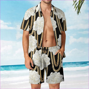 - Floral Chain Leisure Beach Suit - 3 options - mens top & short set at TFC&H Co.