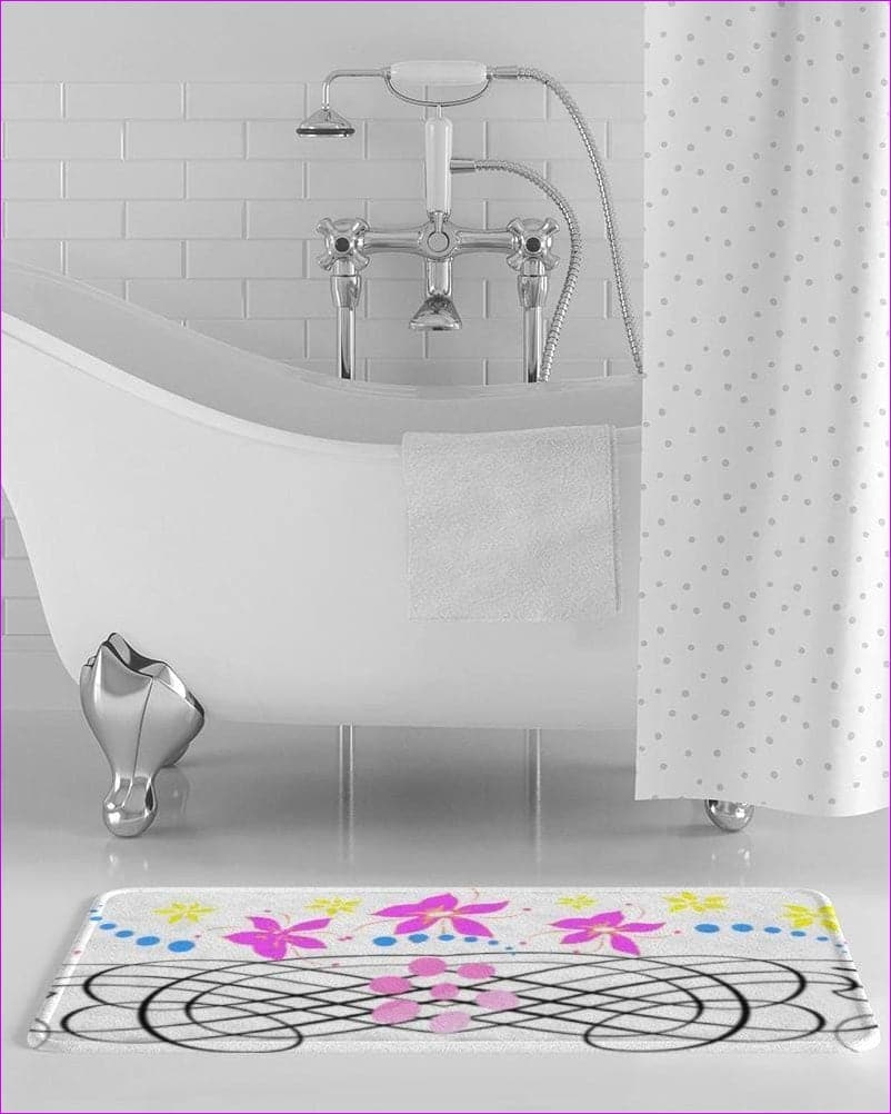 Floral Home Bath Mat - bath mat at TFC&H Co.