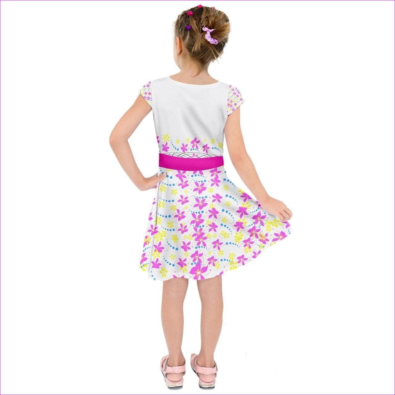 - Floral Kids 2 Kids Short Sleeve Dress - kids dress at TFC&H Co.