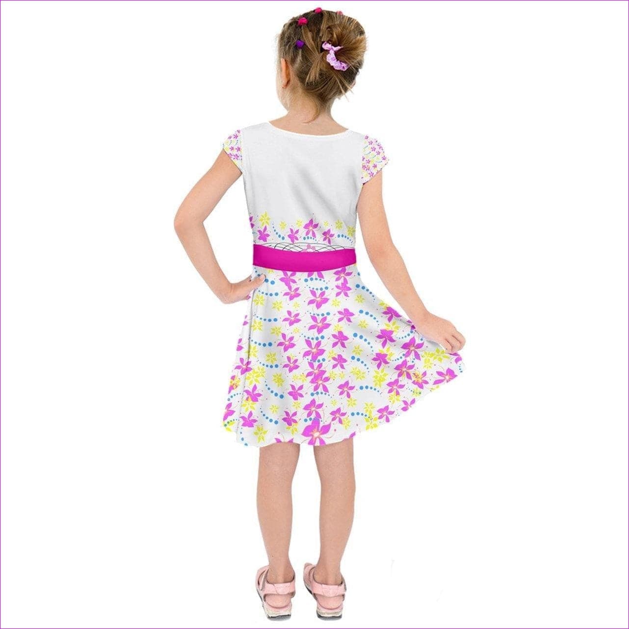 Floral Kids 2 Kids Short Sleeve Dress - kids dress at TFC&H Co.