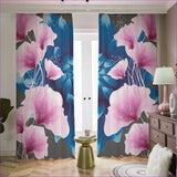 Blue - Floral Realm Blackout Curtains | 265(gsm) - blackout curtains at TFC&H Co.