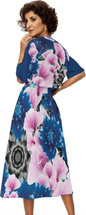 - Floral Realm Womens Elastic Waist Dress - womens dress at TFC&H Co.