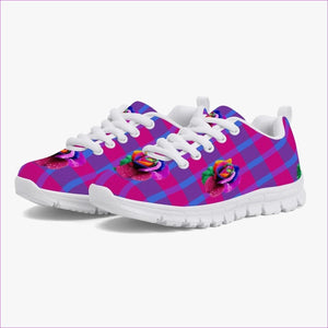 - Floral Reign Plaid Kids Lightweight Mesh Sneakers - Kids Shoes at TFC&H Co.