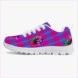 Floral Reign Plaid Kids Lightweight Mesh Sneakers - Kids Shoes at TFC&H Co.