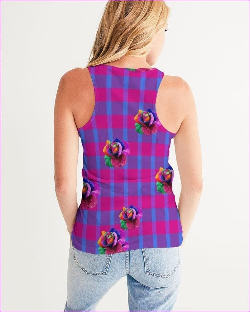- Floral Reign Plaid Womens Tank - womens tank top at TFC&H Co.