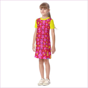 - Floral Wear Kids Girls Short Sleeve Dress - kids dress at TFC&H Co.