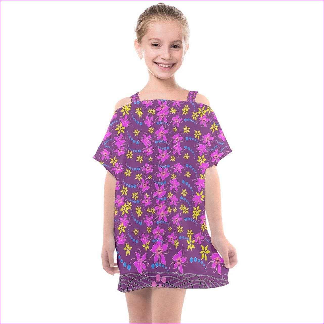 Floral Wear Kids in Purple Kids Chiffon Dress - kids dress at TFC&H Co.