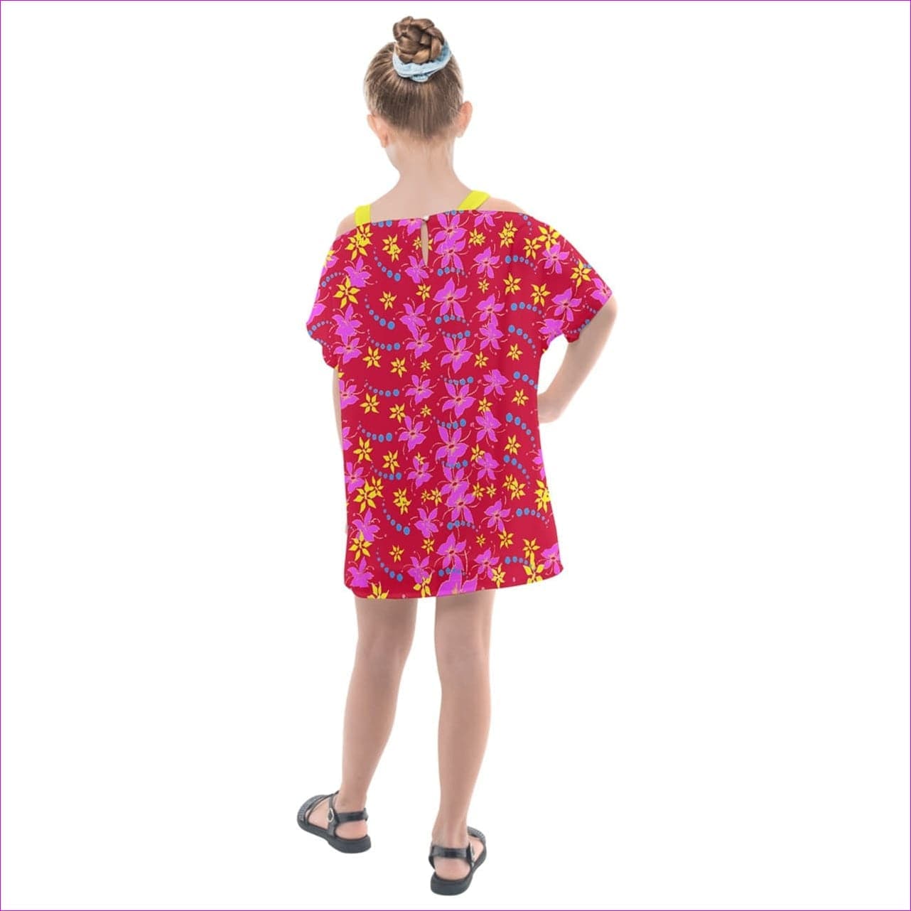 Floral Wear Kids One Piece Chiffon Dress - kid's playwear-dresses at TFC&H Co.
