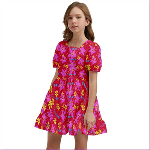 - Floral Wear Kids Short Sleeve Dolly Dress - kids playwear-dresses at TFC&H Co.
