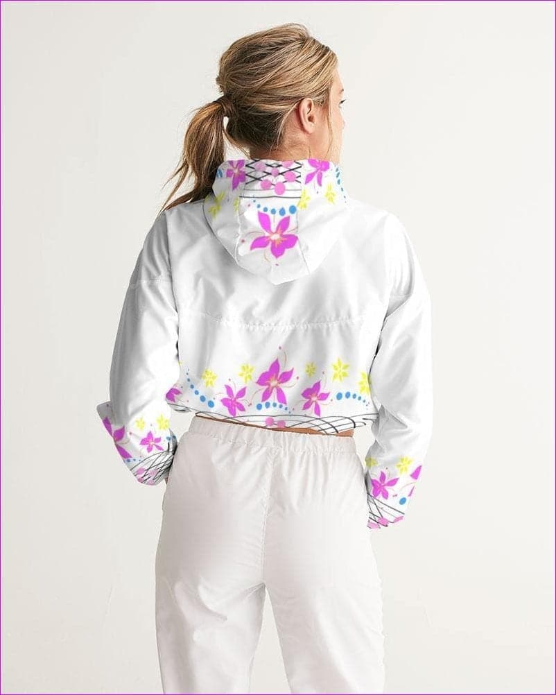 - Floral Wear Womens Cropped Windbreaker - womens cropped hoodie at TFC&H Co.