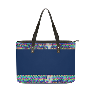 Blue Pansy ONE SIZE - Fractured Leather Shoulder Bag - 5 colors - Tote bags at TFC&H Co.
