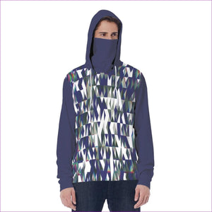 blue - Fractured Unisex Hoodie w/ Built in Mask - unisex hoodie at TFC&H Co.