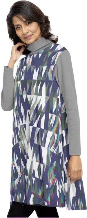 - Fractured Womens High Neck Dress With Long Sleeve - womens dress at TFC&H Co.