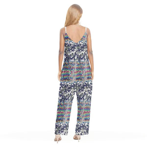 - Fractured Womens Loose Cami Jumpsuit - womens jumpsuit at TFC&H Co.