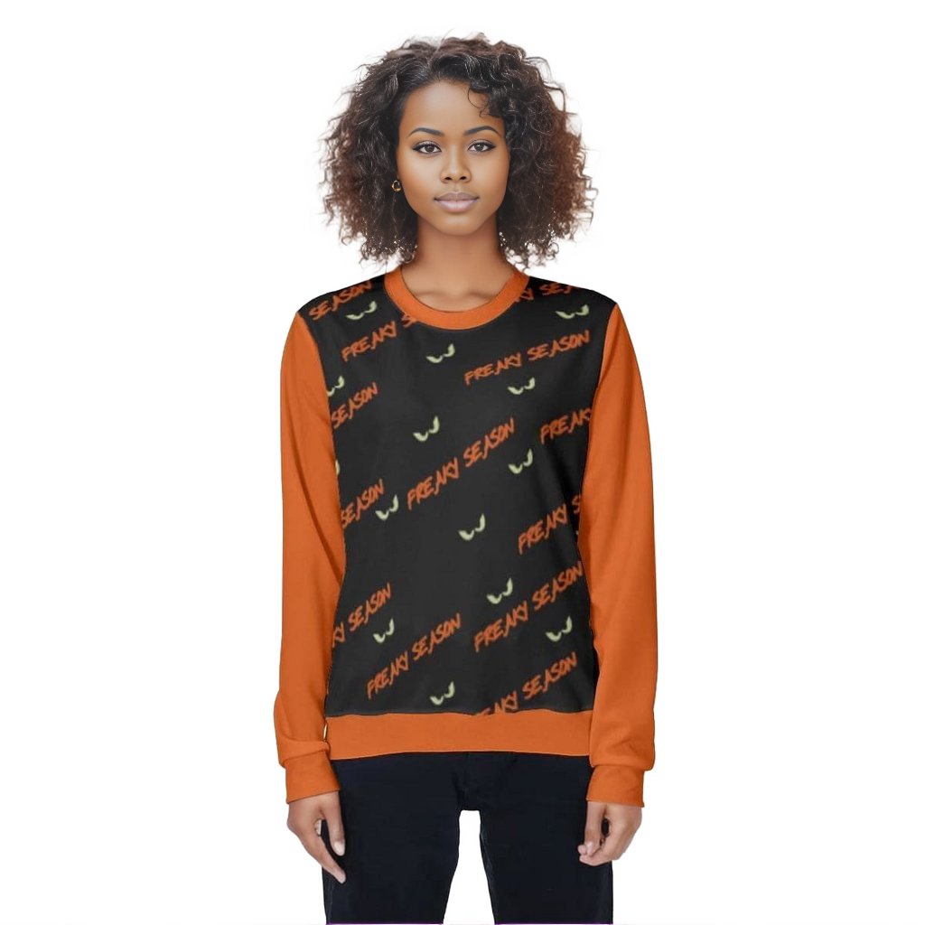 orange - Freaky Season Womens Thicken Sweatshirt - womens sweatshirt at TFC&H Co.