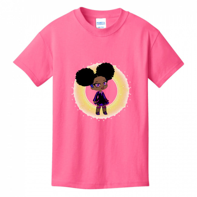 Kids T-Shirts Neon-Pink - Fro-Puff 2 Kid's T-Shirt - Ships from The US - Kids t-shirt at TFC&H Co.