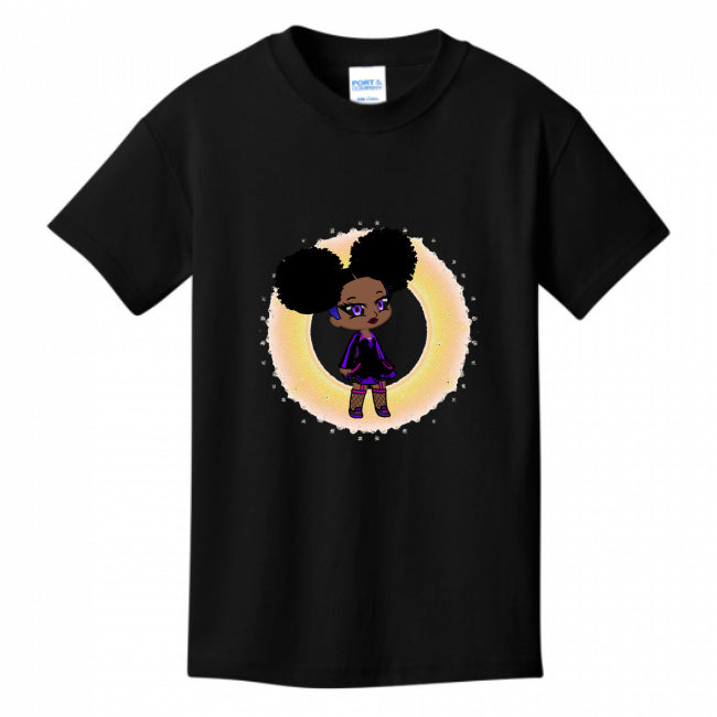 Kids T-Shirts Black - Fro-Puff 2 Kid's T-Shirt - Ships from The US - Kids t-shirt at TFC&H Co.