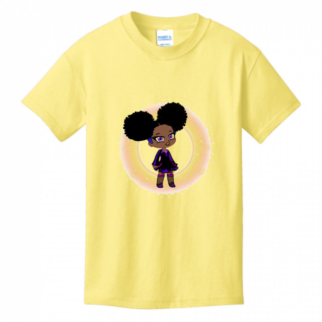 Kids T-Shirts Yellow - Fro-Puff 2 Kid's T-Shirt - Ships from The US - Kids t-shirt at TFC&H Co.
