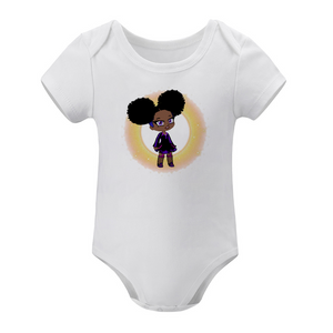 WHITE - Fro-Puff Baby Onesie - infant onesie at TFC&H Co.