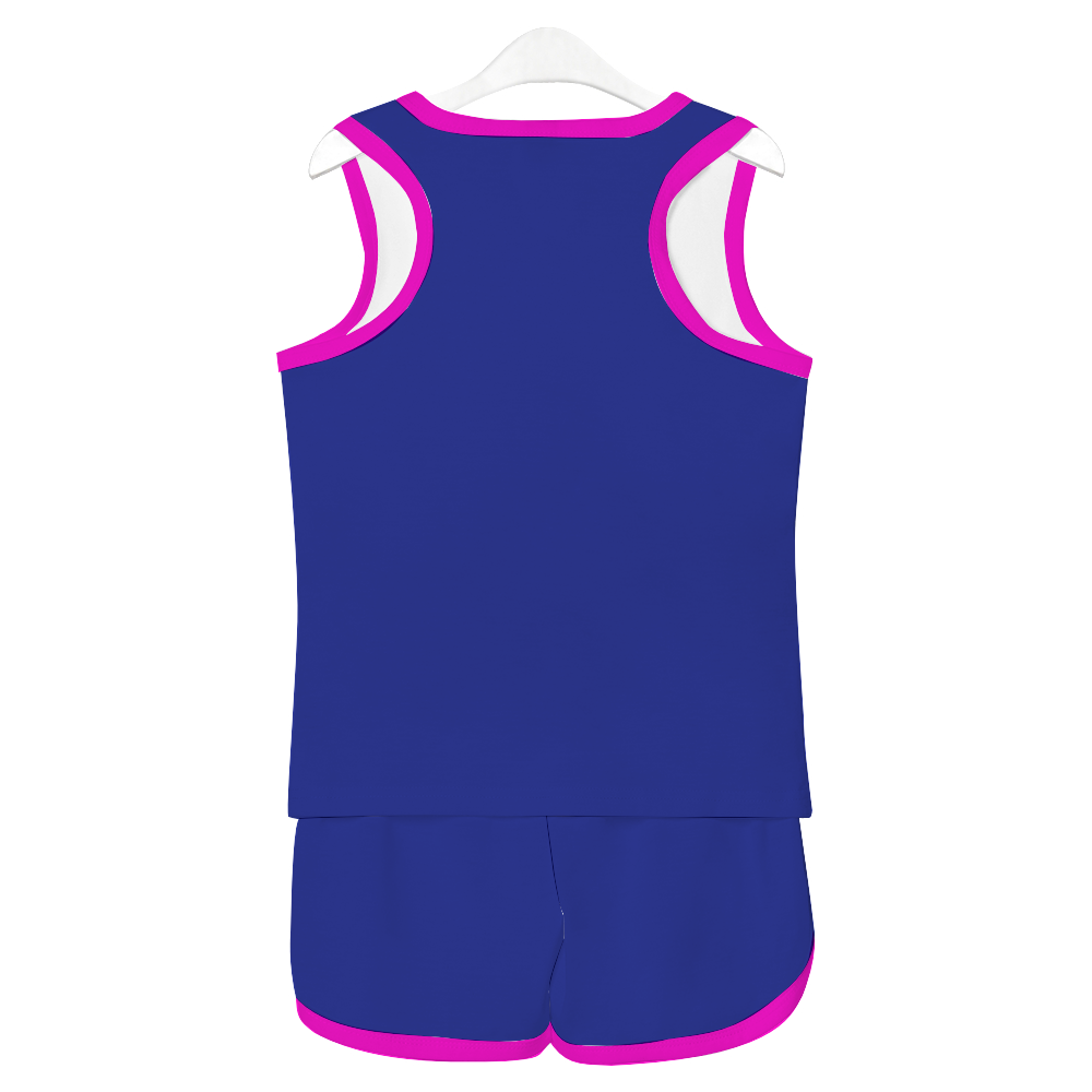 - Fro-Puff Tank Top with Short Basketball Girl's 2 Piece Outfit Set - girls tank top & short set at TFC&H Co.