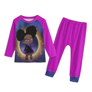 MAGENTA Fro-Puff Kid's Knitted Fleece Set - girl's top & pants set at TFC&H Co.
