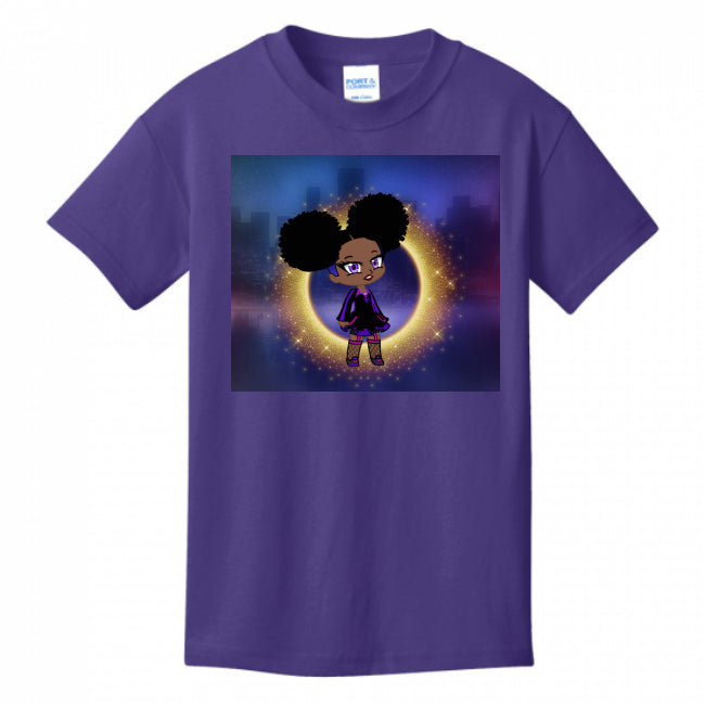 KIDS T-SHIRTS PURPLE - Fro-Puff Kid's T-shirts - Ships from The US - Kids t-shirt at TFC&H Co.