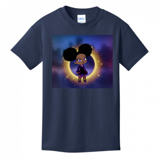 KIDS T-SHIRTS NAVY - Fro-Puff Kid's T-shirts - Ships from The US - Kids t-shirt at TFC&H Co.