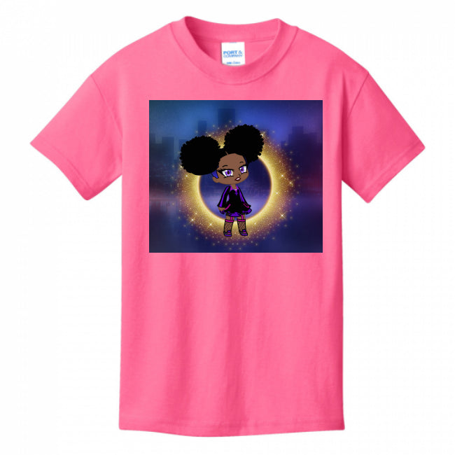 KIDS T-SHIRTS NEON-PINK - Fro-Puff Kid's T-shirts - Ships from The US - Kids t-shirt at TFC&H Co.