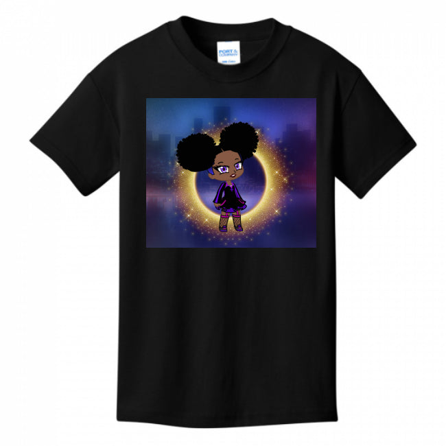 KIDS T-SHIRTS BLACK - Fro-Puff Kid's T-shirts - Ships from The US - Kids t-shirt at TFC&H Co.