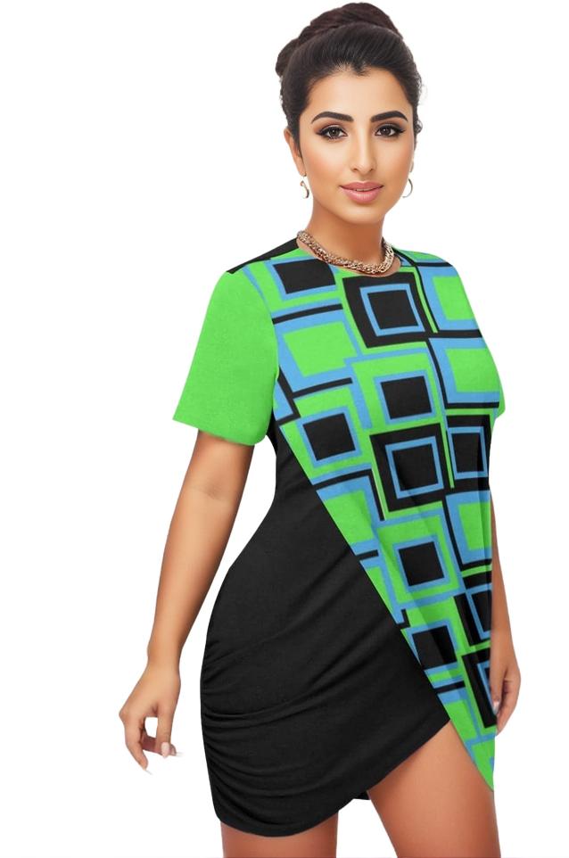 - Funky² Women’s Stacked Hem Dress Voluptuous (+) Plus Size - womens dress at TFC&H Co.