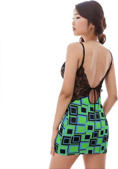 Funky² Womens Back Straps Cami Dress With Lace - women's dress at TFC&H Co.