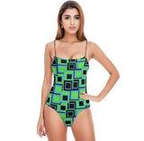 Green - Funky² Womens Cami Bodysuit - womens bodysuit at TFC&H Co.