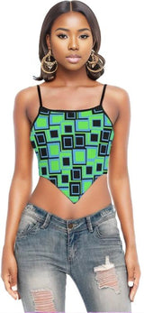 Green Funky² Womens Cami Tube Top - women's cami top at TFC&H Co.