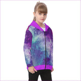 multi-colored - Galaxy Kids Fur Lined Hoodie With Zip Up - kids jacket at TFC&H Co.
