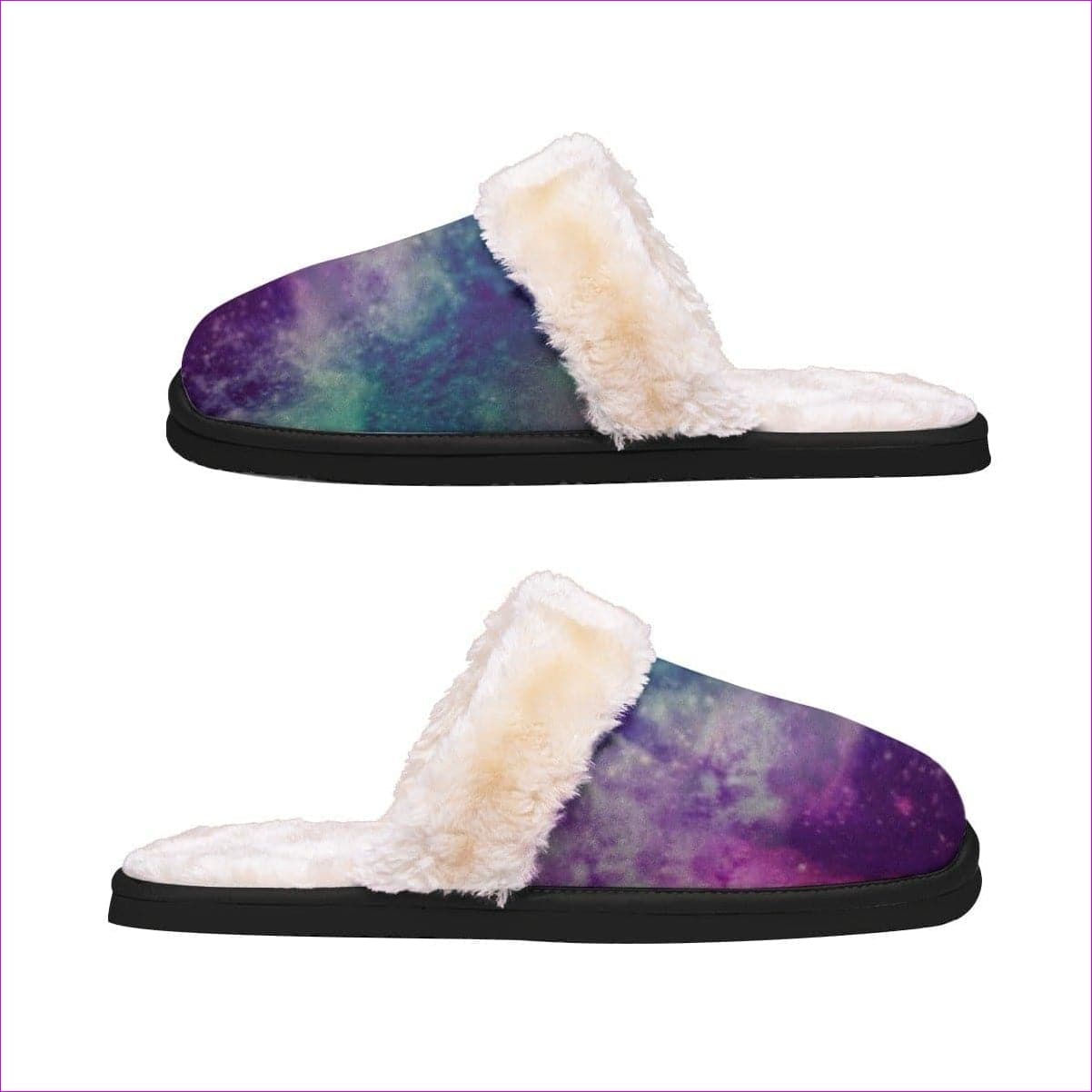 multi-colored Galaxy Kids Home Plush Slippers - kid's slippers at TFC&H Co.