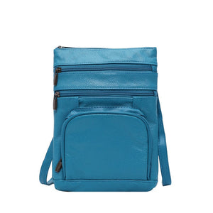 Sky Blue - Genuine Leather Crossbody Bag - handbags at TFC&H Co.