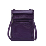 Purple - Genuine Leather Crossbody Bag - handbags at TFC&H Co.