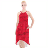 Red Geode High-Low Halter Chiffon Dress - 6 colors - women's dress at TFC&H Co.