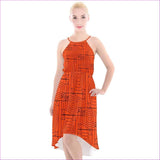 Orange - Geode High-Low Halter Chiffon Dress - 6 colors - womens dress at TFC&H Co.