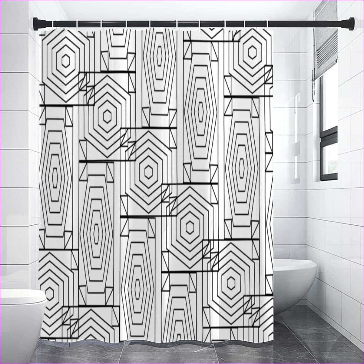 White Geode Home Shower Curtain - shower curtain at TFC&H Co.