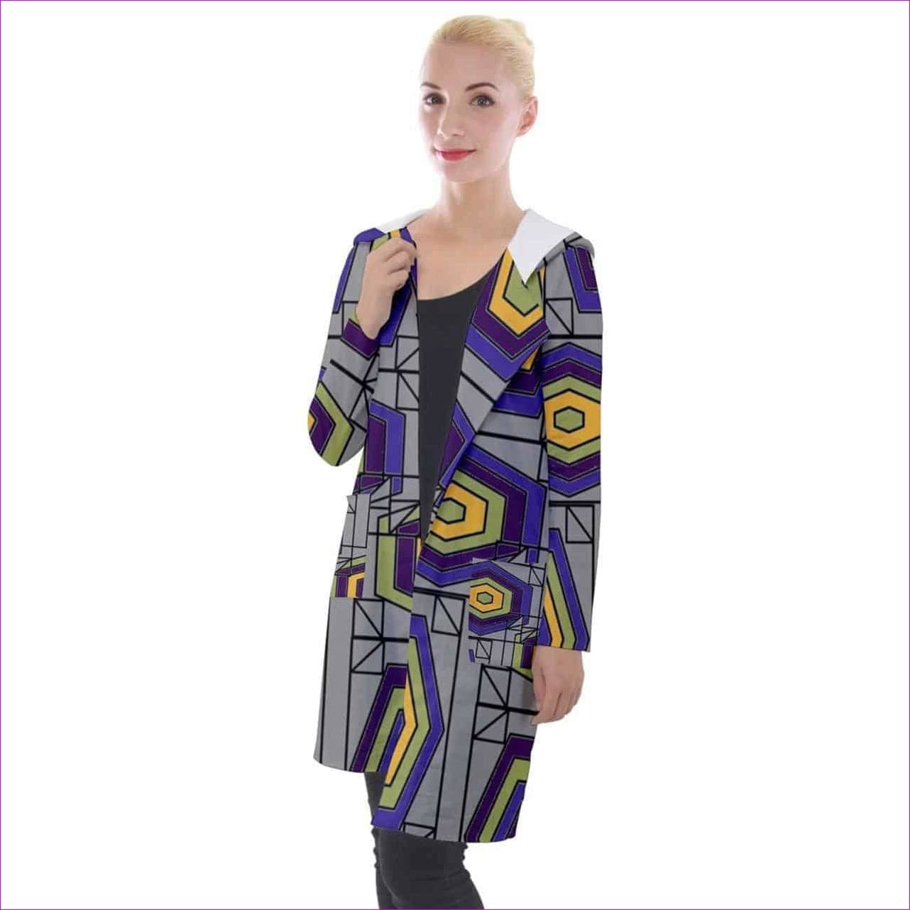 Geode in Color Hooded Pocket Cardigan- 2 colors - women's cardigan at TFC&H Co.