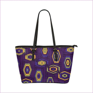 One Size Geode in color bag - purp Leather Tote Bag (Model 1651) (Big) - Geode in Color Leather Tote - 7 colors - handbag at TFC&H Co.